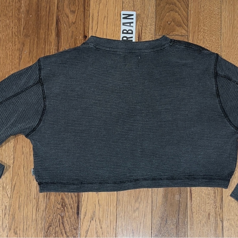 BDG Danny Cropped Henley Top - Picture 5 of 8